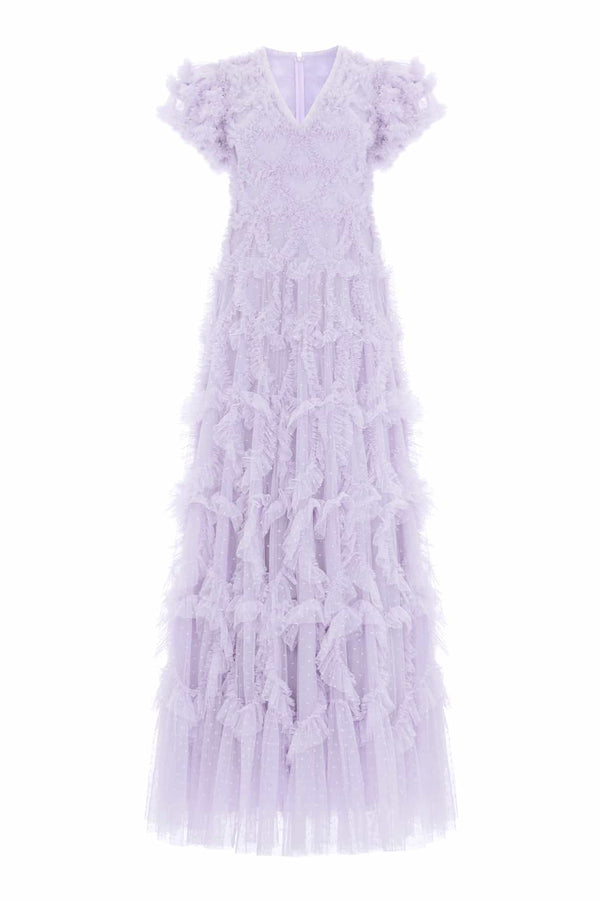 Needle & Thread Amorette V-Neck Gown