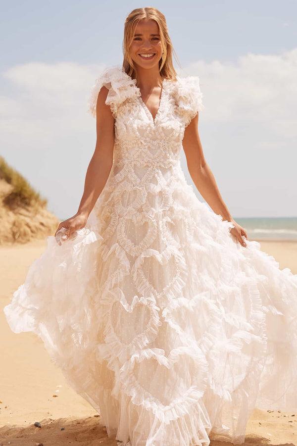 needle & thread Amorette V-Neck Gown