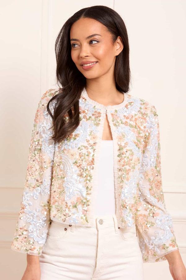 needle & thread Baroque Floral Jacket
