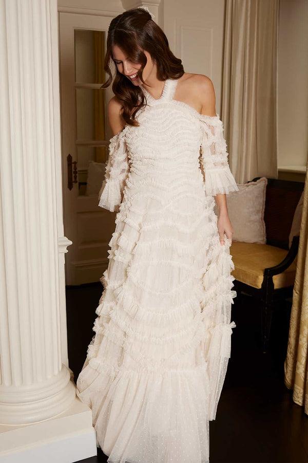 needle & thread Bronte Off-Shoulder Gown