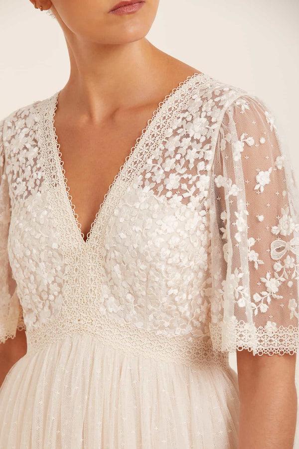 Needle & Thread Celestia Ribbon Bodice Ankle Gown