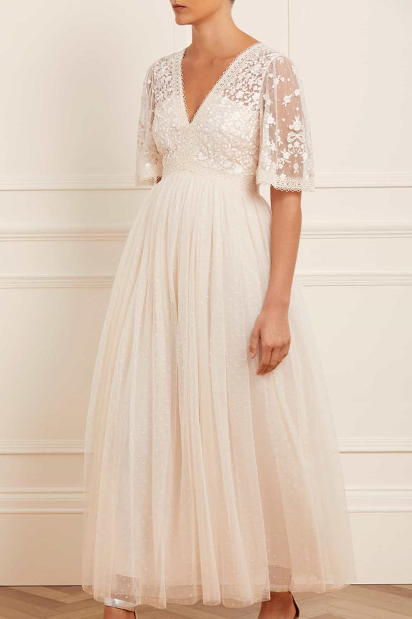 needle & thread Celestia Ribbon Bodice Ankle Gown