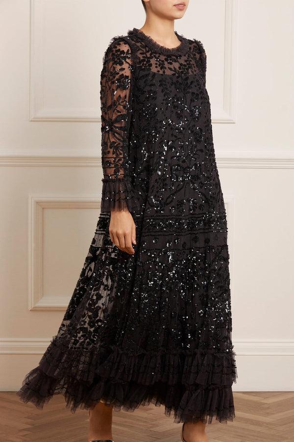 Needle & Thread Celia Long Sleeve Ankle Gown