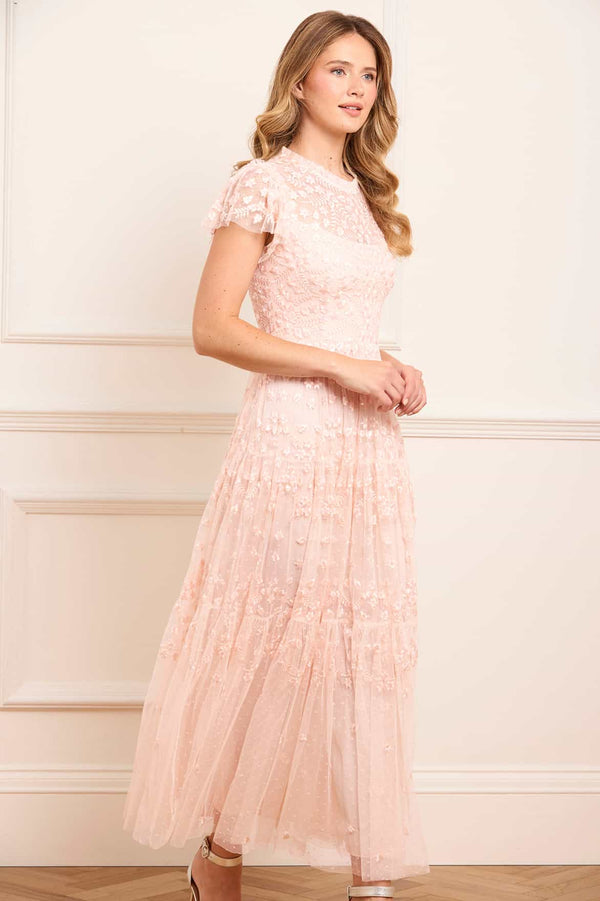 Needle & Thread Clover Short Sleeve Ankle Gown