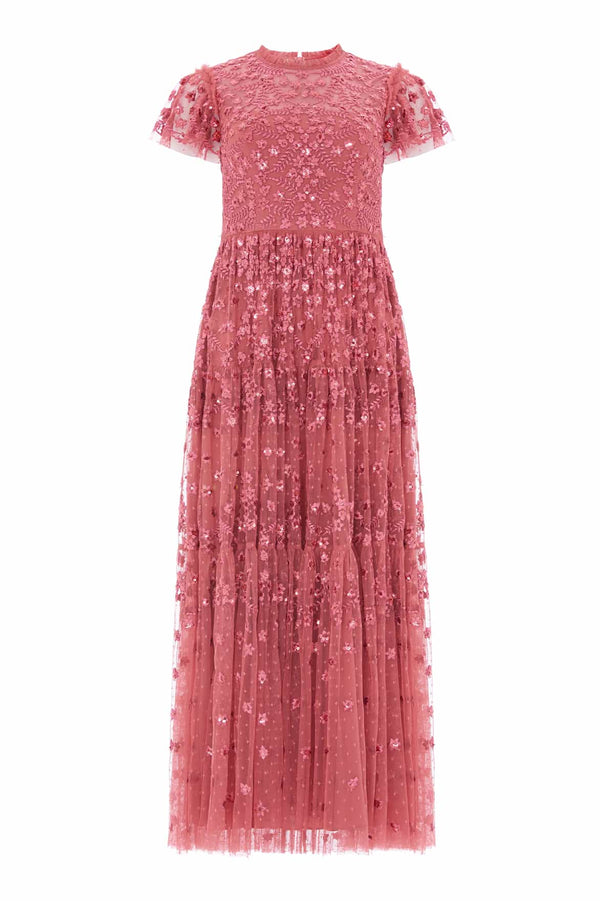 Needle & Thread Clover Short Sleeve Ankle Gown