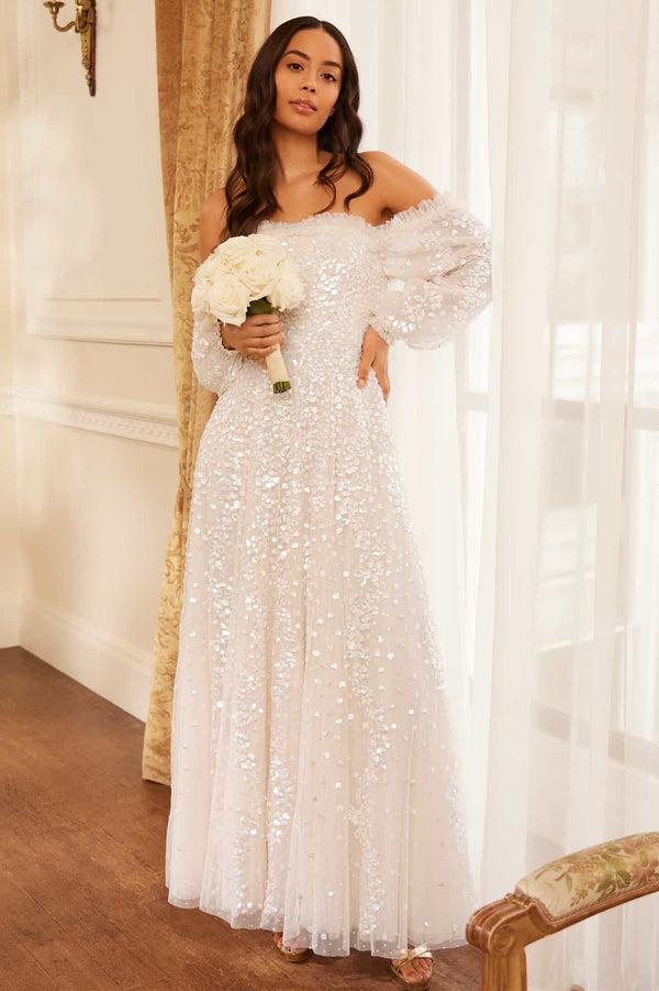 needle & thread Confetti Gloss Off-Shoulder Gown