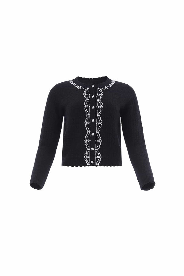 Needle & Thread Crystal Border Short Cardigan