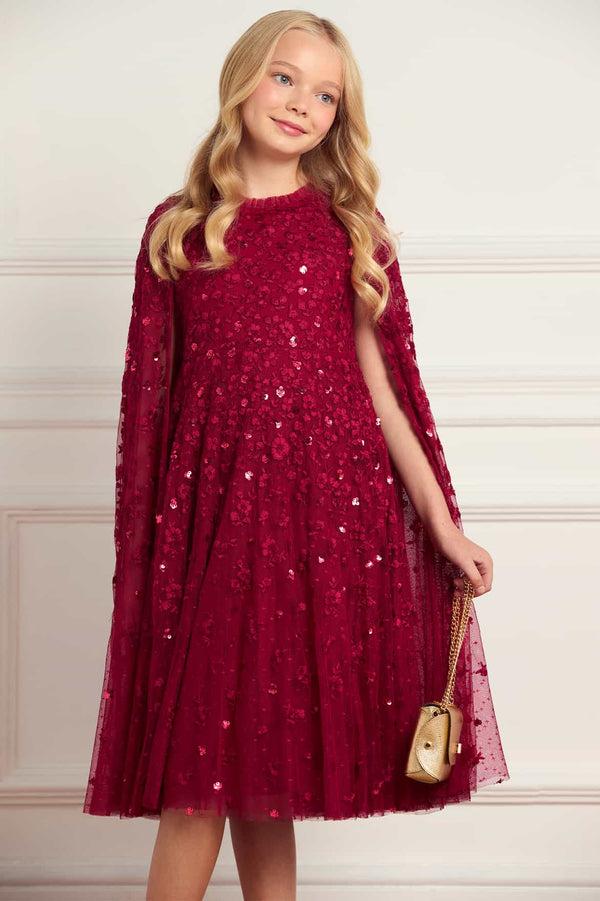 Needle & Thread Dahlia Ditsy Cape Kids Dress