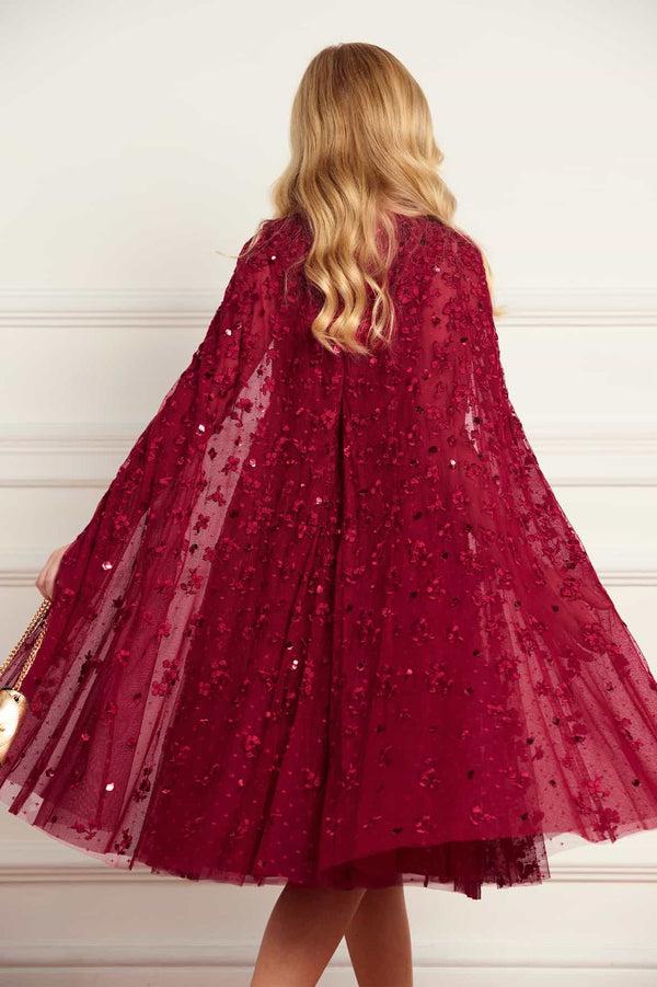 Needle & Thread Dahlia Ditsy Cape Kids Dress