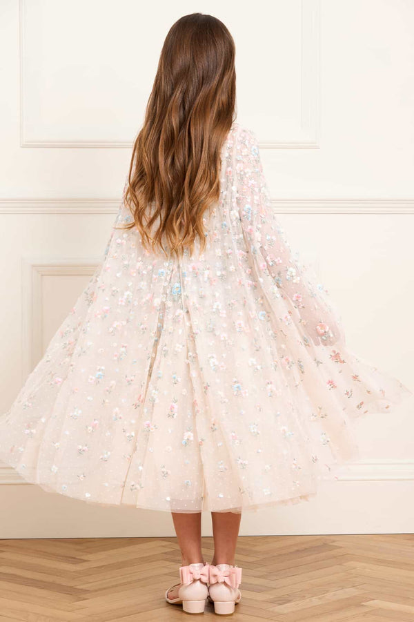 Needle & Thread Dahlia Ditsy Cape Kids Dress