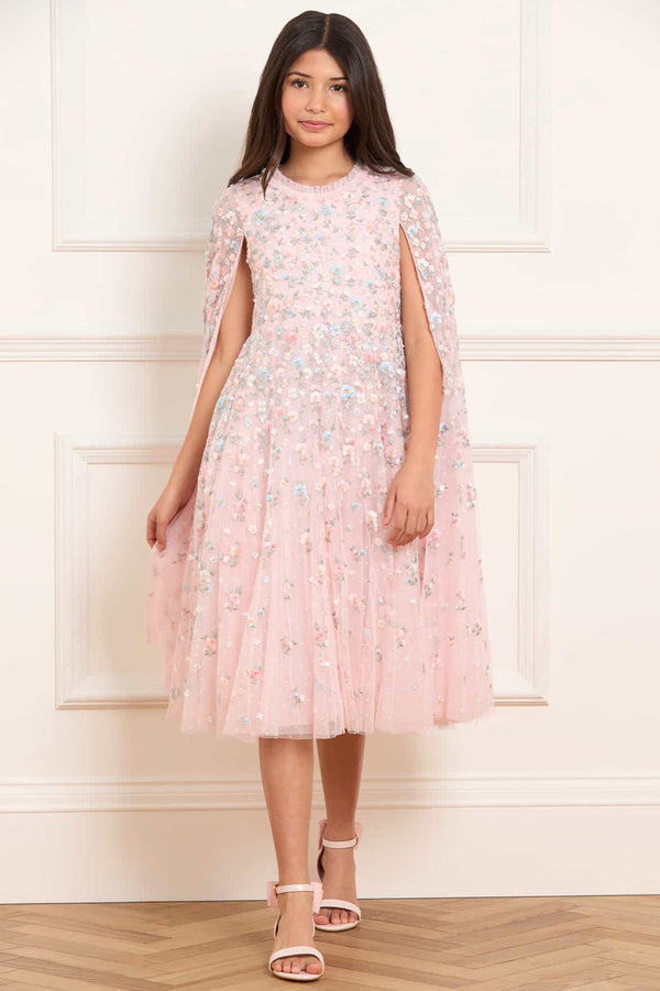 Needle & Thread Dahlia Ditsy Cape Kids Dress