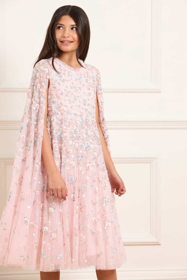 Needle & Thread Dahlia Ditsy Cape Kids Dress