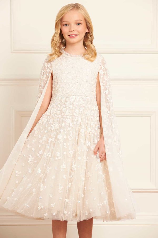 Needle & Thread Dahlia Ditsy Cape Kids Dress