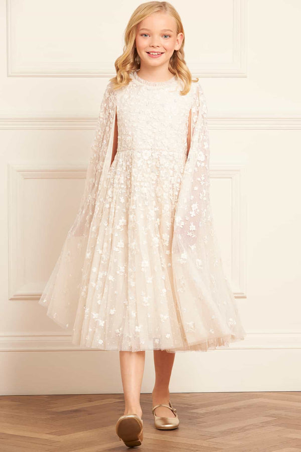 Needle & Thread Dahlia Ditsy Cape Kids Dress