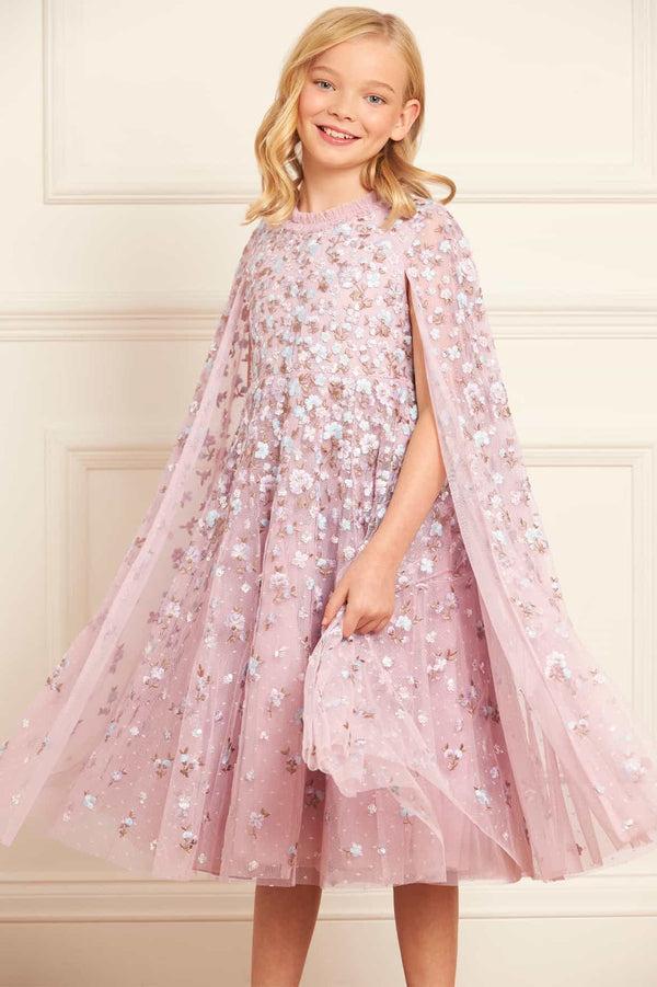 Needle & Thread Dahlia Ditsy Cape Kids Dress