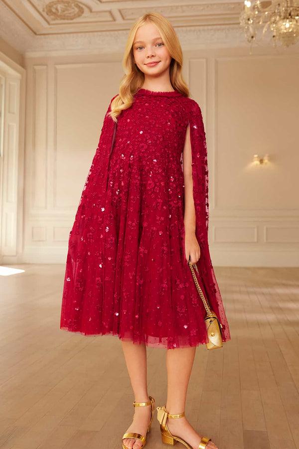 needle & thread Dahlia Ditsy Cape Kids Dress