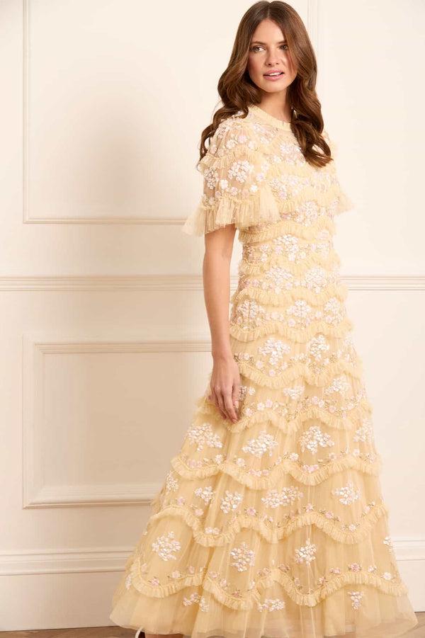 needle & thread Daisy Wave Ankle Gown