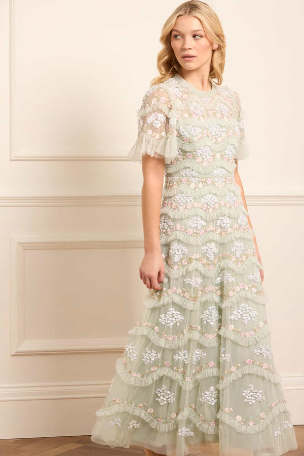 needle & thread Daisy Wave Ankle Gown