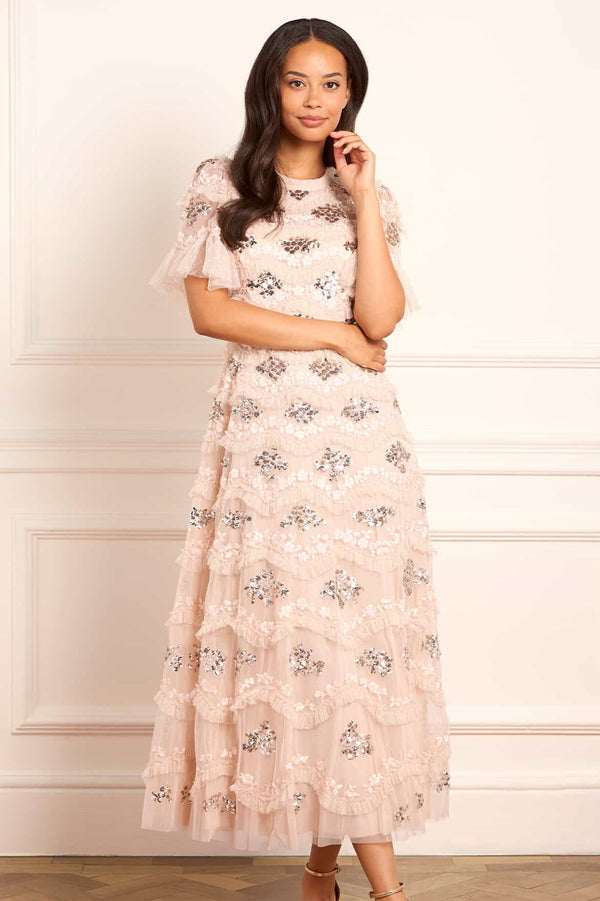 needle & thread Daisy Wave Ankle Gown