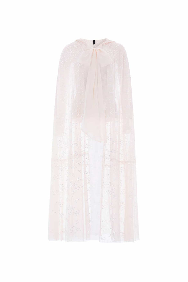 Needle & Thread Dappled Sequin Hooded Long Cape