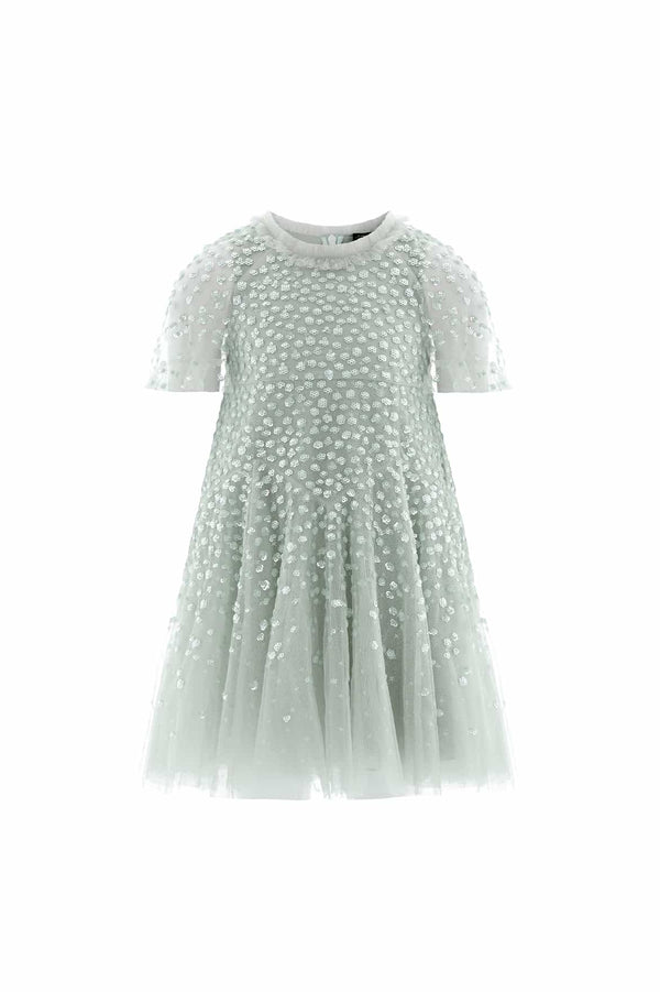 Needle & Thread Dappled Sequin Short Cape Kids Dress