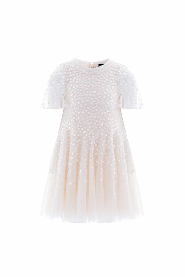 Needle & Thread Dappled Sequin Short Cape Kids Dress