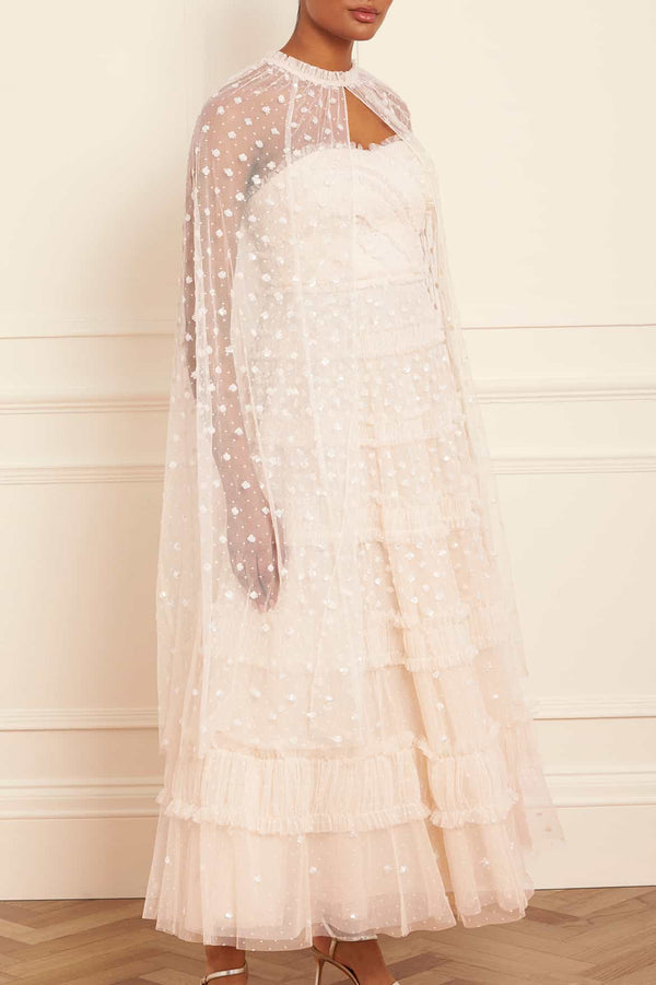 Needle & Thread Dot Shimmer Open Midaxi Cape