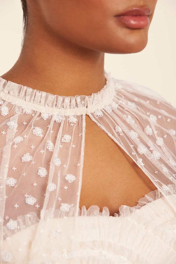 Needle & Thread Dot Shimmer Open Midaxi Cape