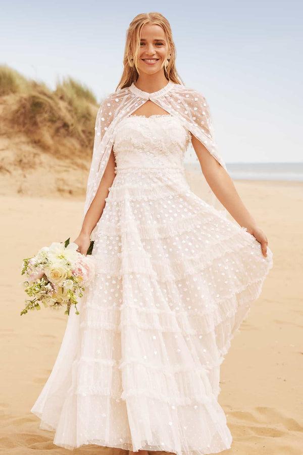 needle & thread Dot Shimmer Open Midaxi Cape