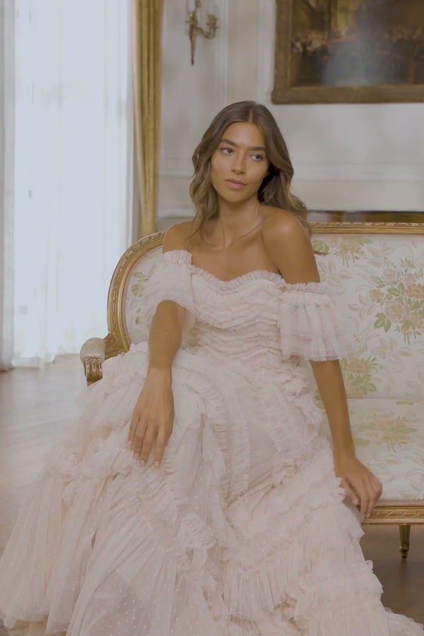 Needle & Thread Elia Off-Shoulder Gown