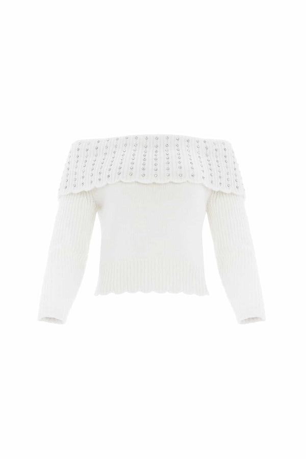 Needle & Thread Embellished Bardot Jumper