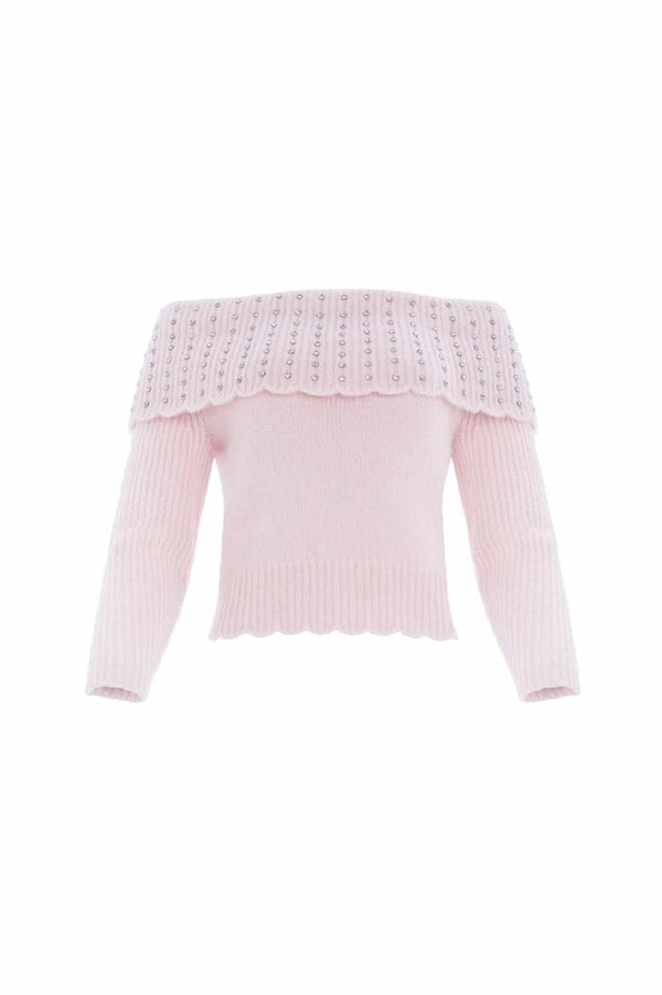 Needle & Thread Embellished Bardot Jumper