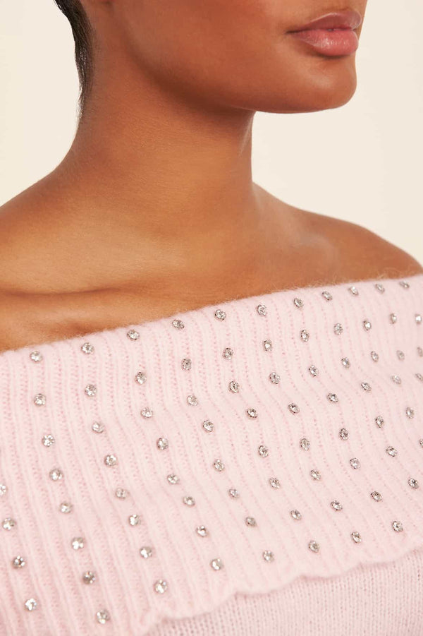 Needle & Thread Embellished Bardot Jumper