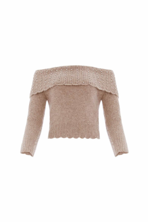 Needle & Thread Embellished Bardot Jumper