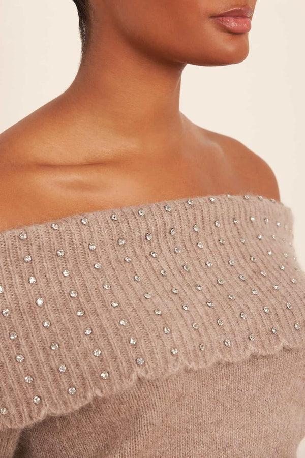 Needle & Thread Embellished Bardot Jumper
