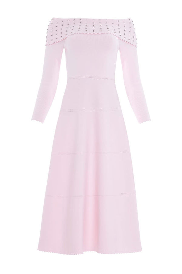 Needle & Thread Embellished Bardot Knit Gown