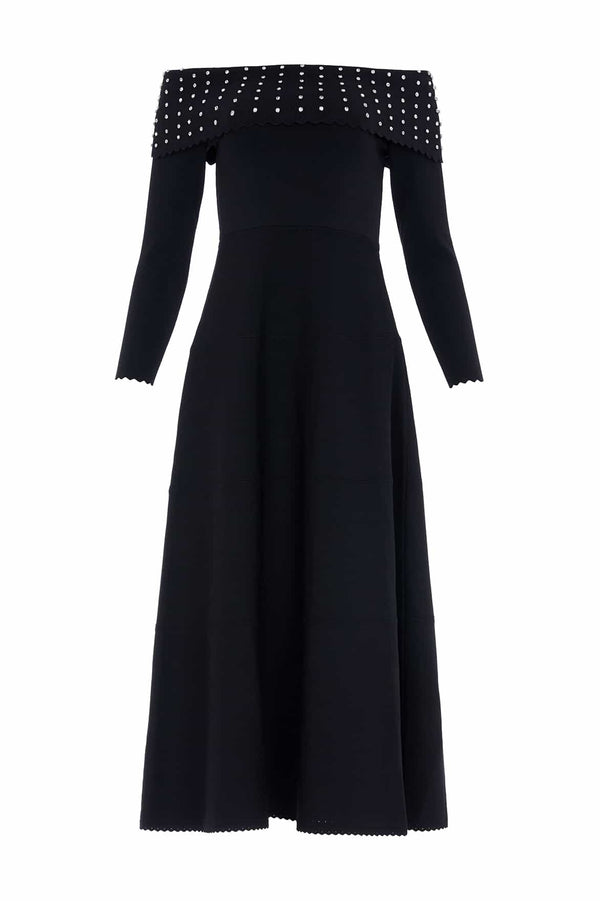 Needle & Thread Embellished Bardot Knit Gown