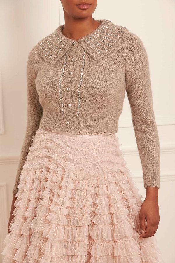 Needle & Thread Embellished Collar Short Cardigan