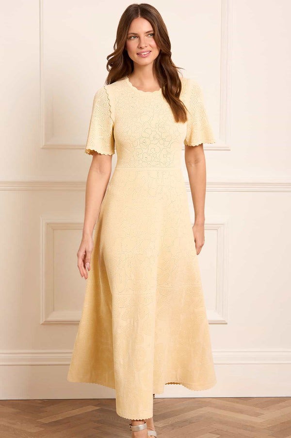 needle & thread Floral Pointelle Knit Gown