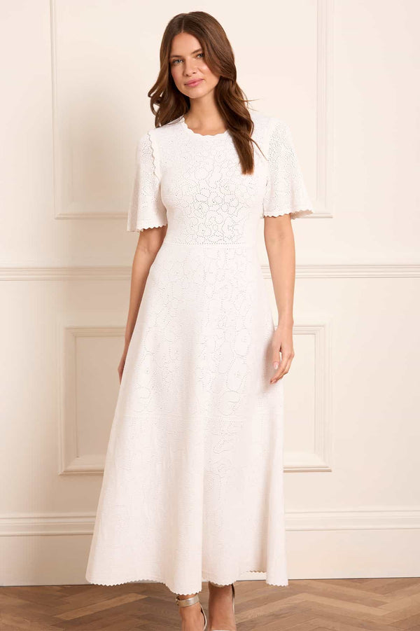 needle & thread Floral Pointelle Knit Gown