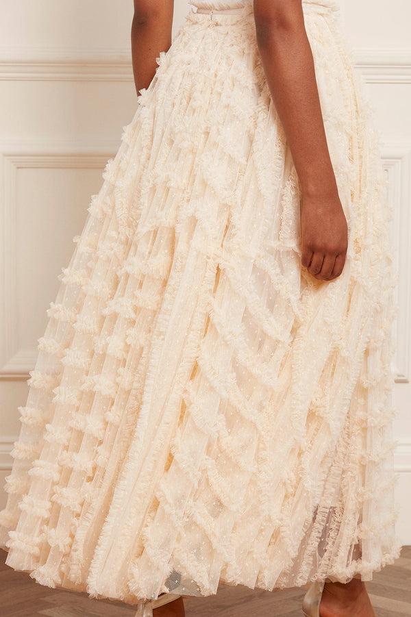 Needle & Thread Florence Ruffle Ankle Skirt