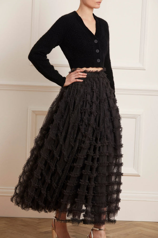 Needle & Thread Florence Ruffle Ankle Skirt