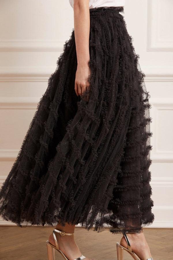Needle & Thread Florence Ruffle Ankle Skirt