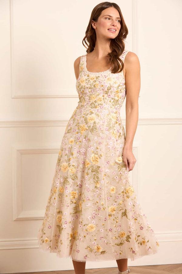 Needle & Thread Florine Scoop Neck Ballerina Dress