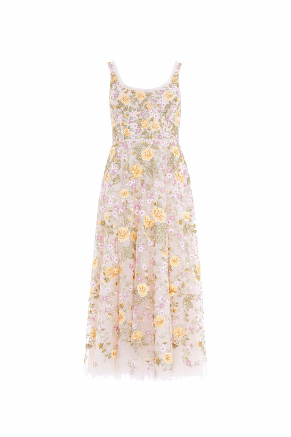 Needle & Thread Florine Scoop Neck Ballerina Dress