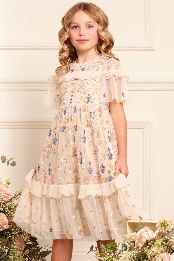 needle & thread Flowerbed Embroidery Kids Dress
