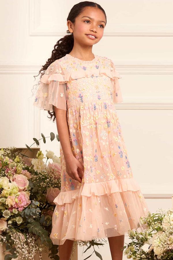 needle & thread Flowerbed Embroidery Kids Dress