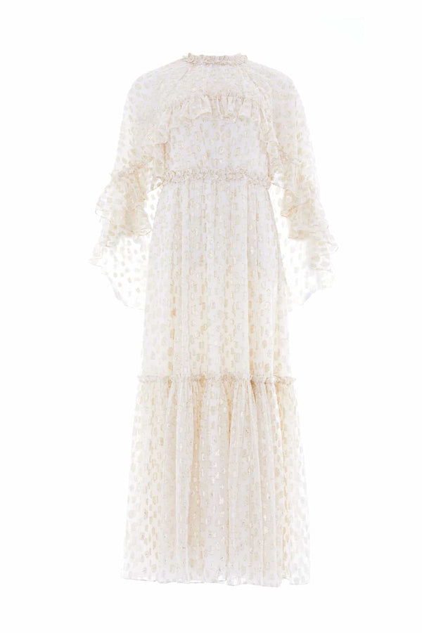 Needle & Thread Harper Lurex Cape Ankle Gown