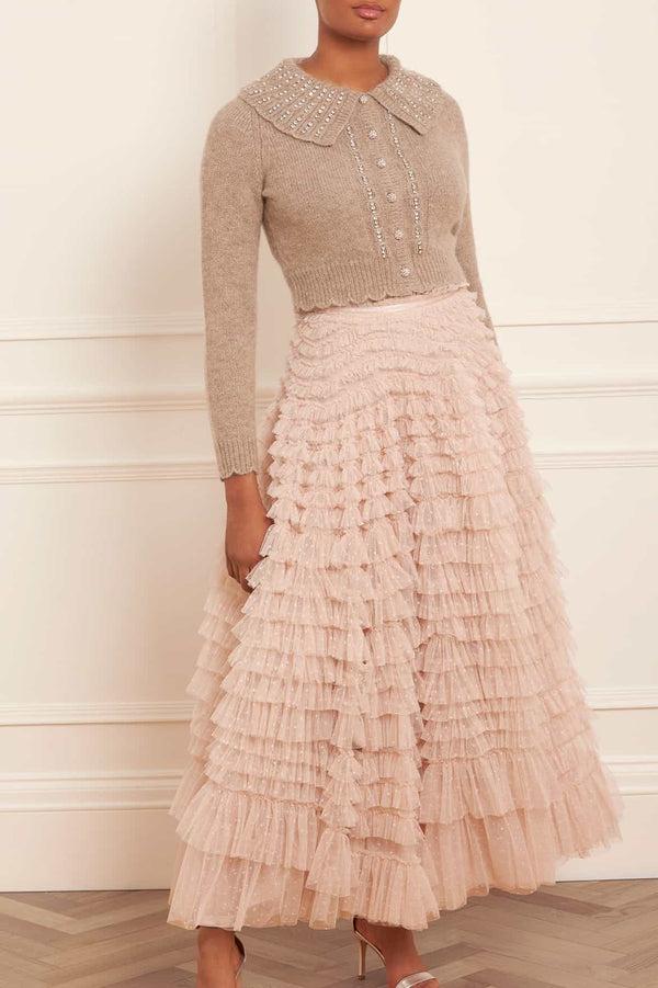 Needle & Thread Hattie Ruffle Ankle Skirt
