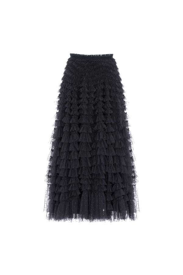 Needle & Thread Hattie Ruffle Ankle Skirt